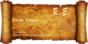 Reeb Emma névjegykártya